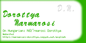 dorottya marmarosi business card